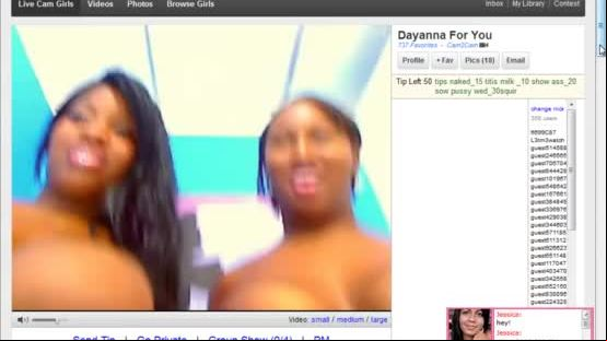 Dayanna for you plus a friend of hers shows off their titties, and toes