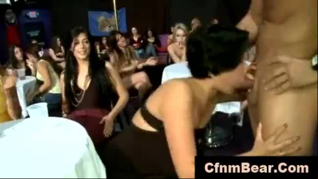 Shorthaired cfnm babe dragged on stage by cfnm stripper