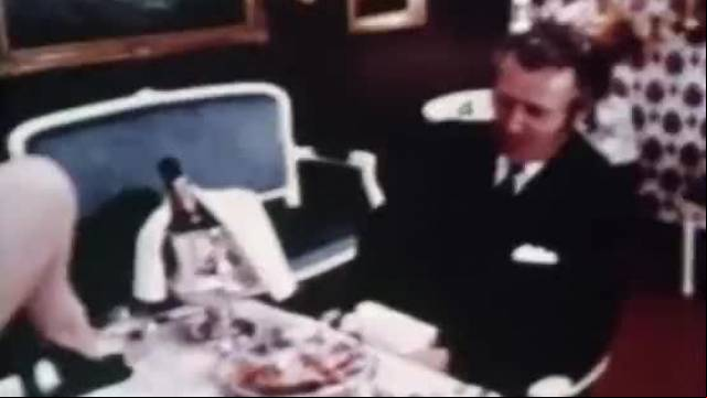 Vintage porn 1960s - hairy mature brunette - table for three